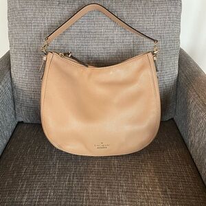Kate Spade Beige Leather Shoulder Bag